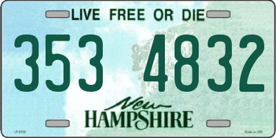 NH license plate 3534832