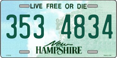 NH license plate 3534834