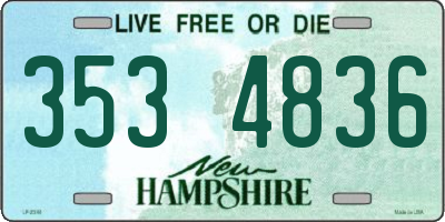 NH license plate 3534836