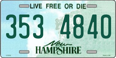 NH license plate 3534840