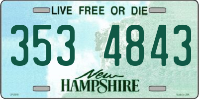 NH license plate 3534843