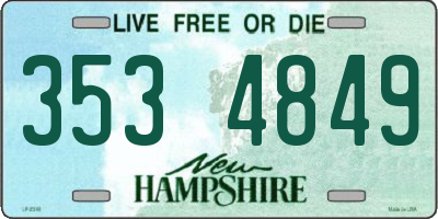 NH license plate 3534849