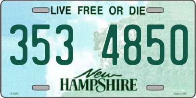 NH license plate 3534850