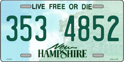 NH license plate 3534852