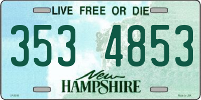 NH license plate 3534853