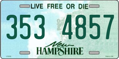 NH license plate 3534857