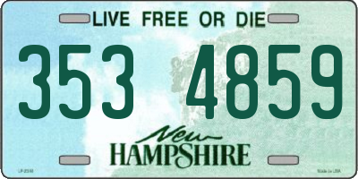 NH license plate 3534859