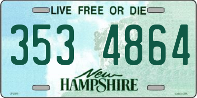 NH license plate 3534864