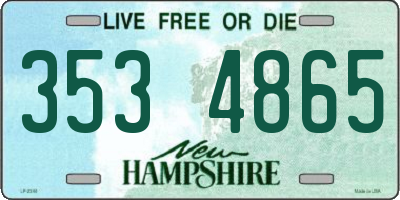 NH license plate 3534865
