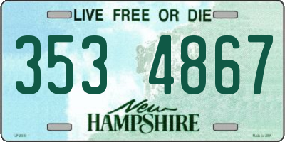 NH license plate 3534867