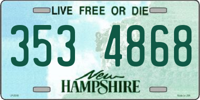 NH license plate 3534868