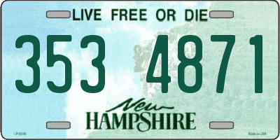 NH license plate 3534871