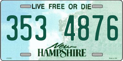 NH license plate 3534876