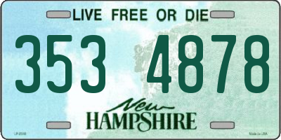 NH license plate 3534878