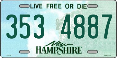 NH license plate 3534887