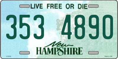 NH license plate 3534890
