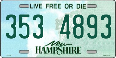 NH license plate 3534893