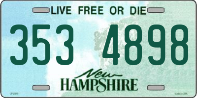 NH license plate 3534898
