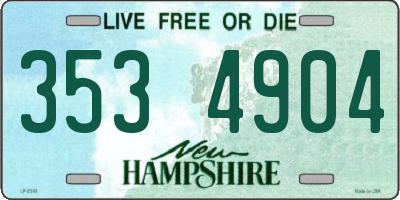 NH license plate 3534904
