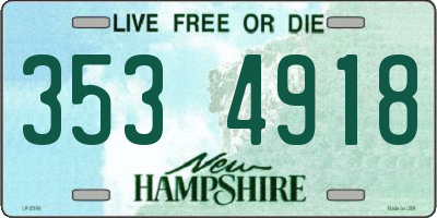 NH license plate 3534918