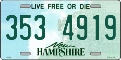 NH license plate 3534919