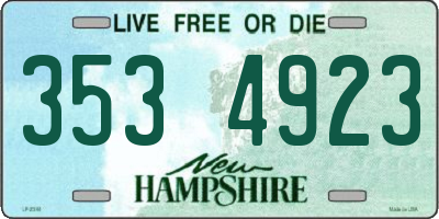 NH license plate 3534923