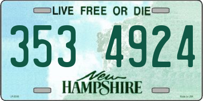 NH license plate 3534924