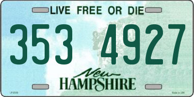 NH license plate 3534927