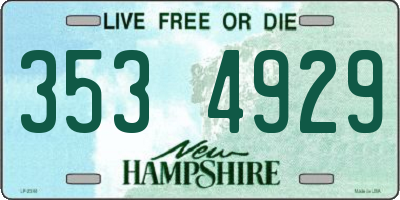NH license plate 3534929