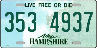 NH license plate 3534937