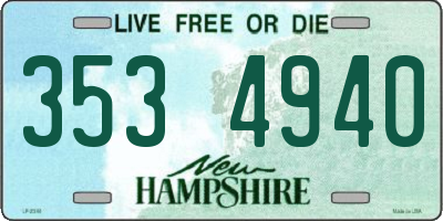NH license plate 3534940