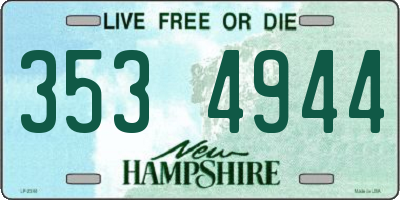 NH license plate 3534944