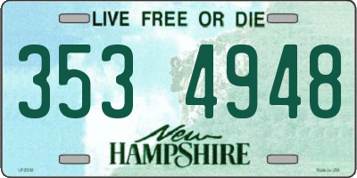 NH license plate 3534948