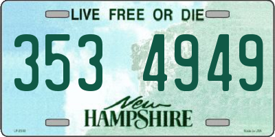 NH license plate 3534949