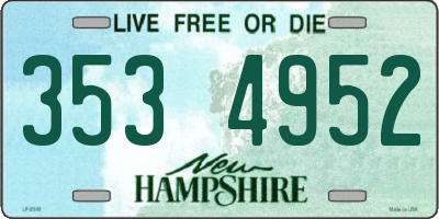 NH license plate 3534952
