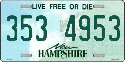 NH license plate 3534953