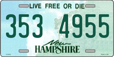 NH license plate 3534955