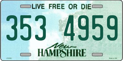 NH license plate 3534959