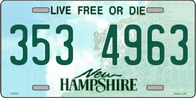 NH license plate 3534963