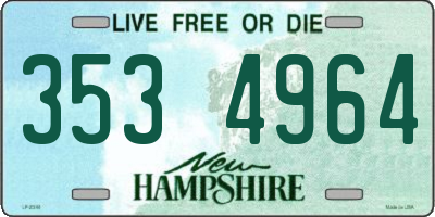 NH license plate 3534964