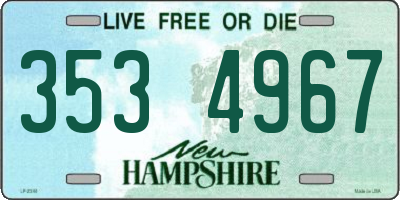 NH license plate 3534967