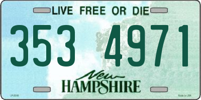 NH license plate 3534971