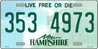 NH license plate 3534973