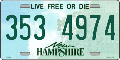 NH license plate 3534974