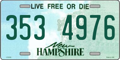 NH license plate 3534976