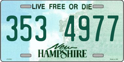 NH license plate 3534977