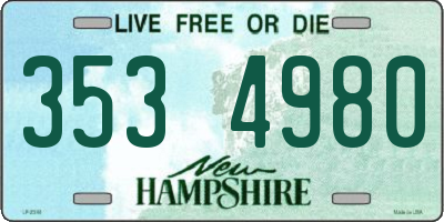 NH license plate 3534980