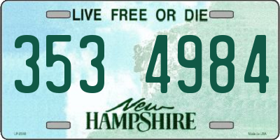 NH license plate 3534984