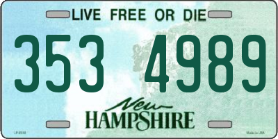 NH license plate 3534989