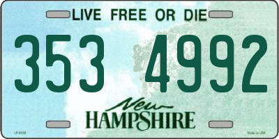 NH license plate 3534992